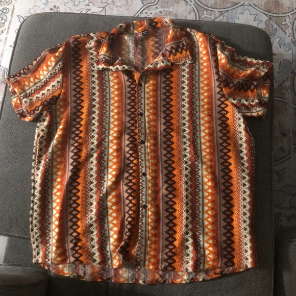 XXL Manfinity Shein Tribal Pattern Men’s Shirt matching vacation shirt - Picture 1 of 2